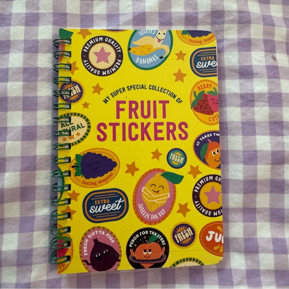 New Pipsticks Fruit Sticker Journal Book